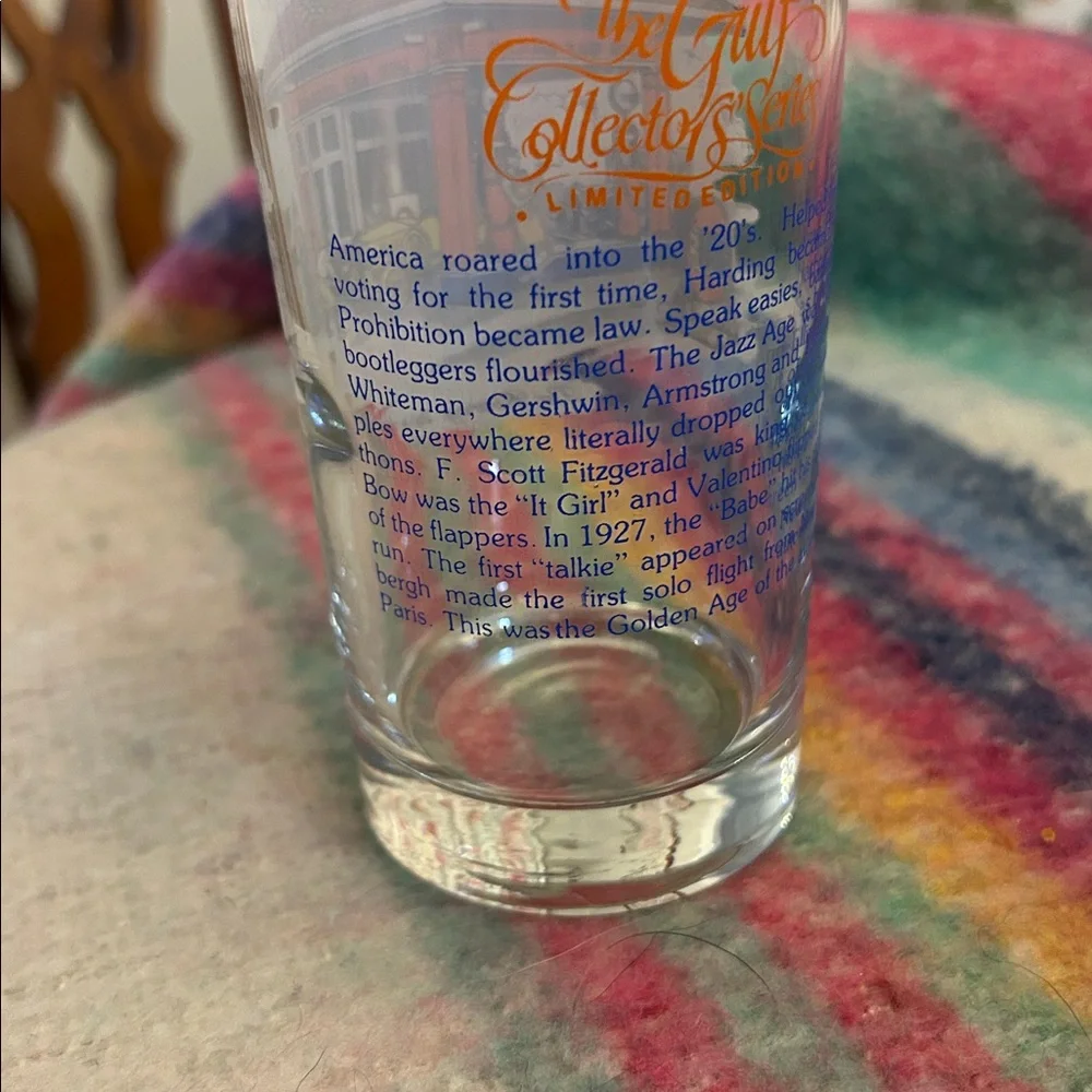 Vintage Gulf Oil The Gulf Roaring 20's Glass Set